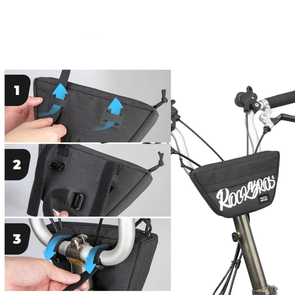 Rockbros G011 Flash Journey trapezoidal handlebar bike bag 0.7 l - black_4