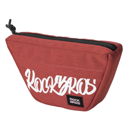 Rockbros G011 Flash Journey trapezoidal handlebar bike bag 0.7 l - red_0