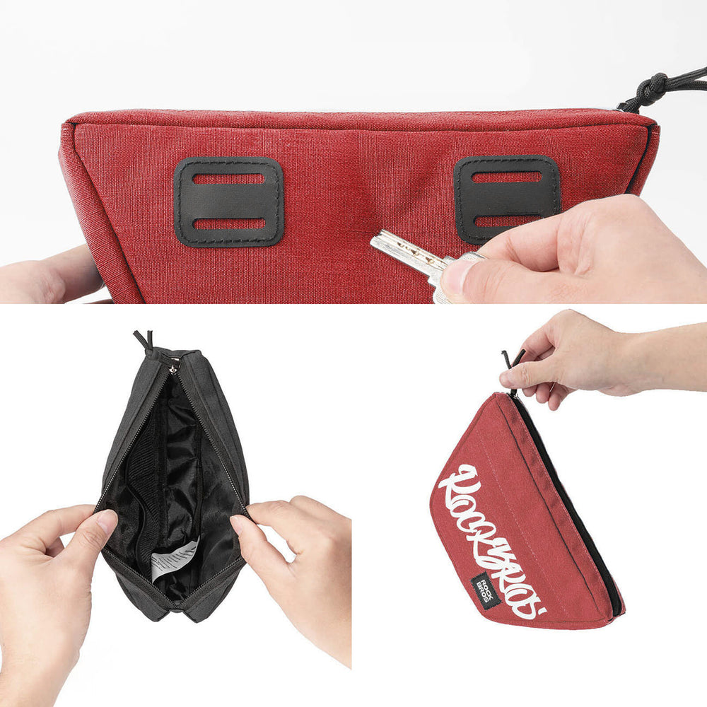 Rockbros G011 Flash Journey trapezoidal handlebar bike bag 0.7 l - red_2