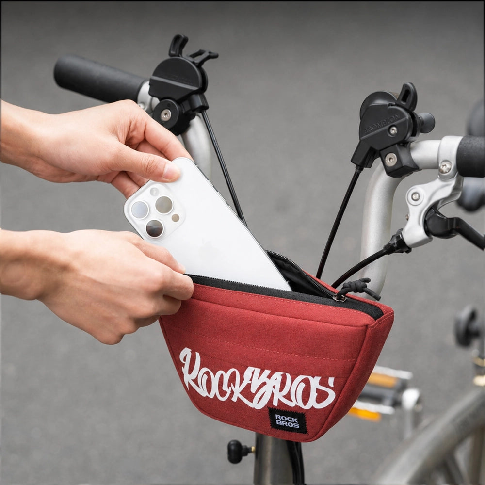 Rockbros G011 Flash Journey trapezoidal handlebar bike bag 0.7 l - red_3