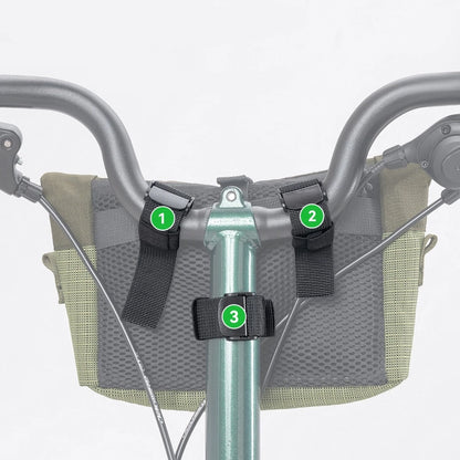 Rockbros W020 Dual-Purpose Front Bag, Bike/Shoulder - Green_4