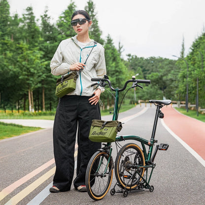 Rockbros W020 Dual-Purpose Front Bag, Bike/Shoulder - Green_8