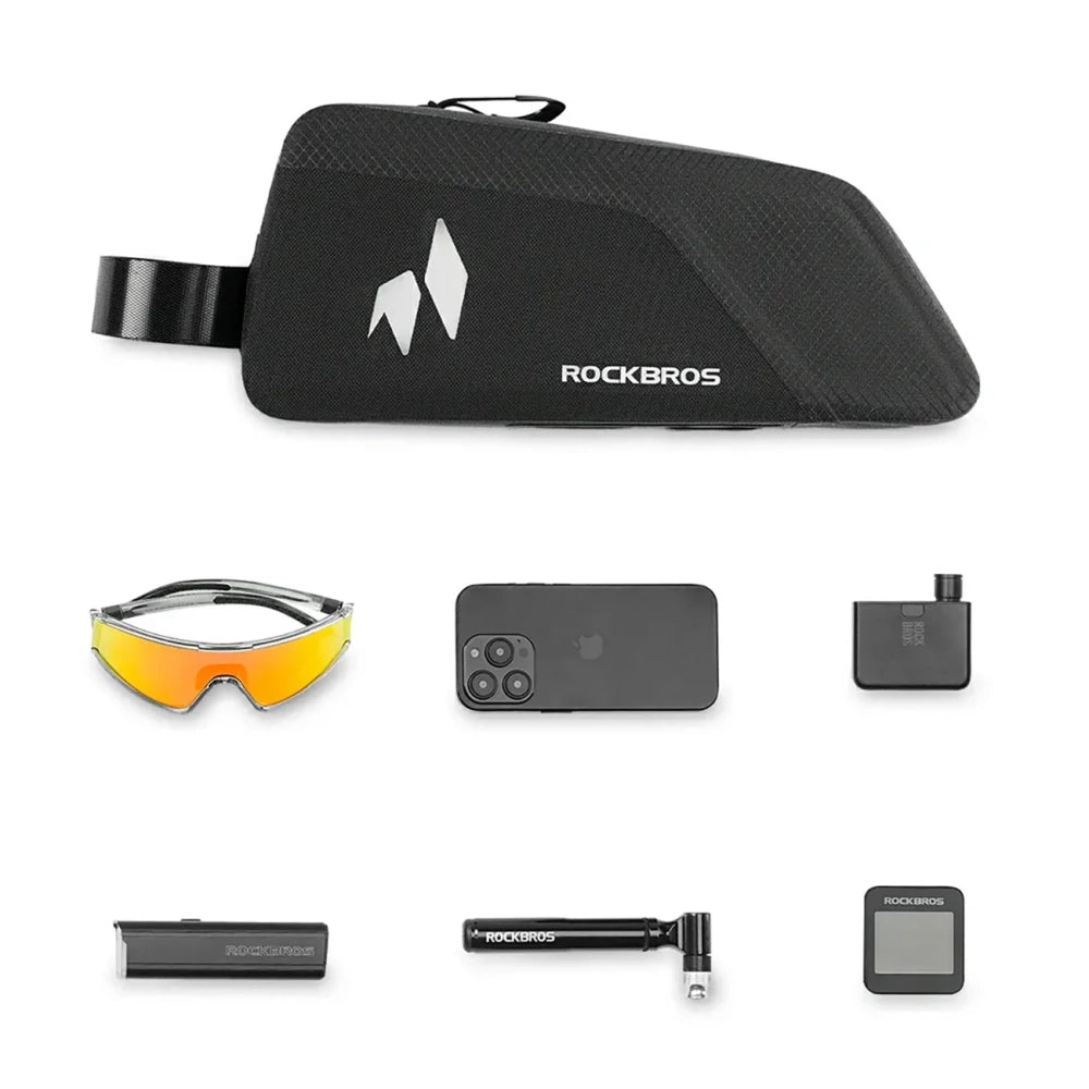 Rockbros AS-151 RideMate Waterproof Top Tube Bag - Black_2