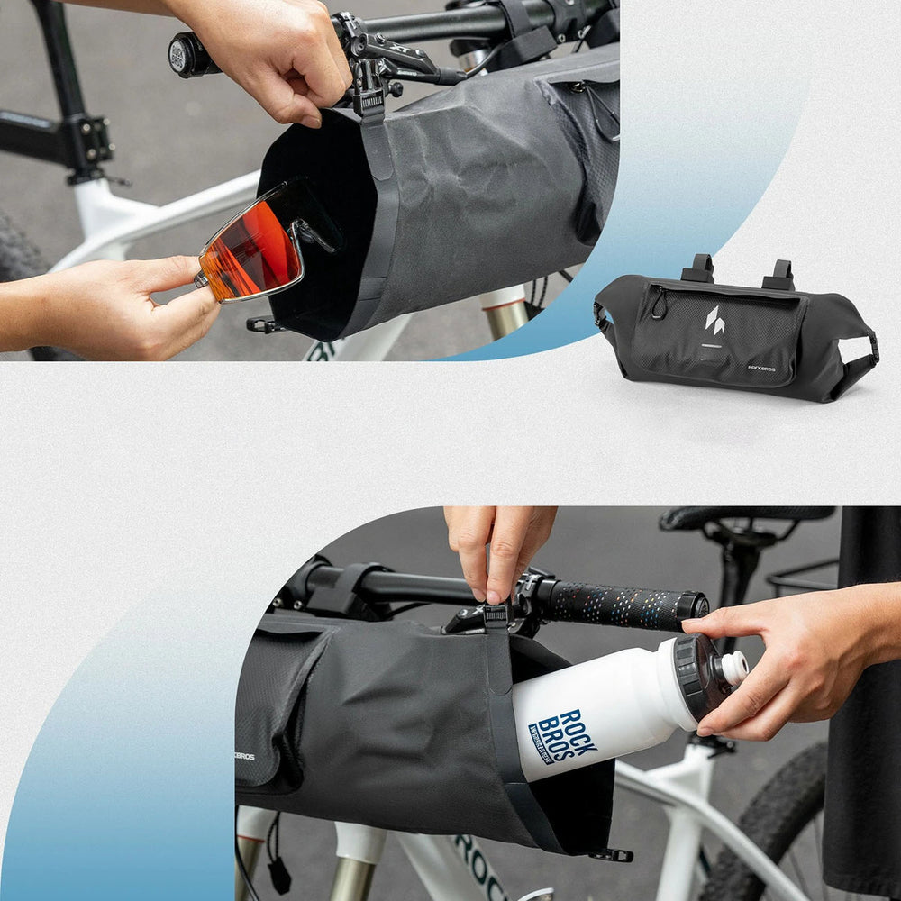 Rockbros AS-154 Waterproof Handlebar Bicycle Bag 8L - Black_3