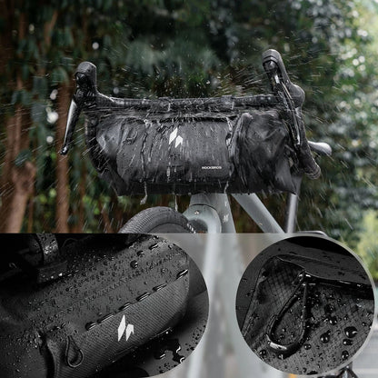 Rockbros AS-154 Waterproof Handlebar Bicycle Bag 8L - Black_4