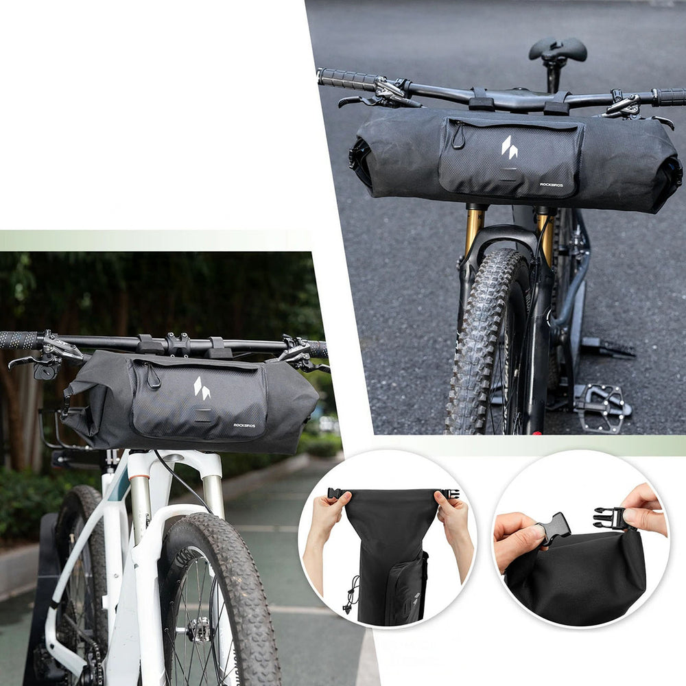 Rockbros AS-154 Waterproof Handlebar Bicycle Bag 8L - Black_5