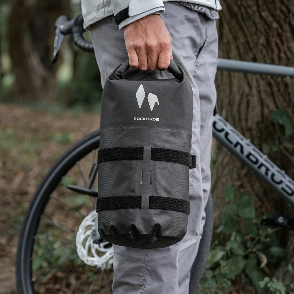 Rockbros AS-156 7l Fork Bag Waterproof Pannier - Black_9