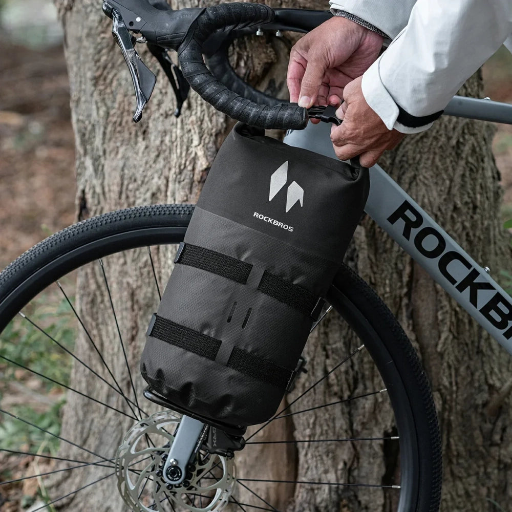 Rockbros AS-156 7l Fork Bag Waterproof Pannier - Black_7