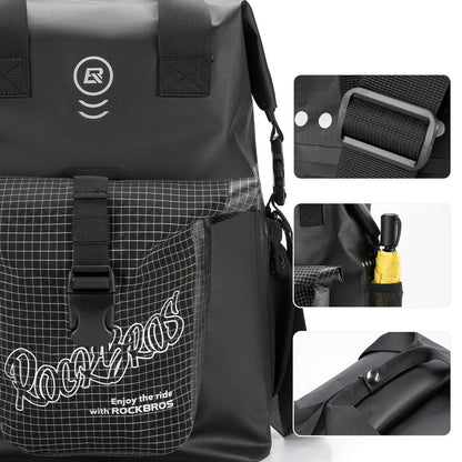 Rockbros AS-158 Handlebar Bag for Brompton 18L Folding Bike - Black_4