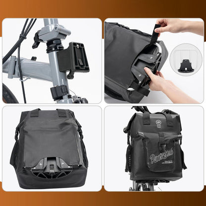 Rockbros AS-158 Handlebar Bag for Brompton 18L Folding Bike - Black_5