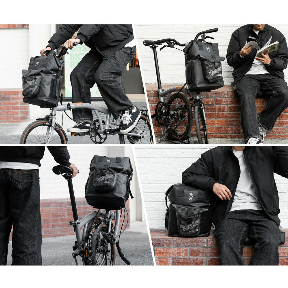 Rockbros AS-158 Handlebar Bag for Brompton 18L Folding Bike - Black_6