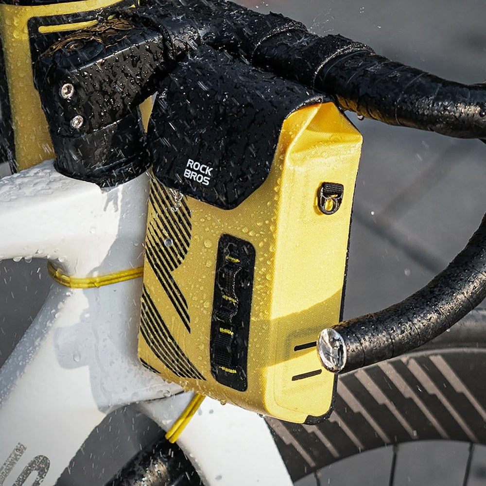 Rockbros AS-160 Waterproof Handlebar Bicycle Bag 1.3L - Yellow_3