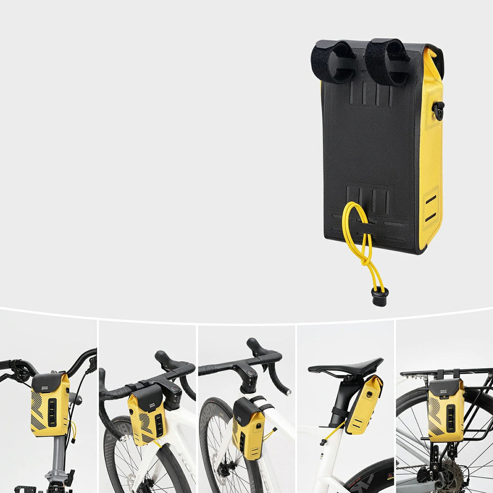 Rockbros AS-160 Waterproof Handlebar Bicycle Bag 1.3L - Yellow_4