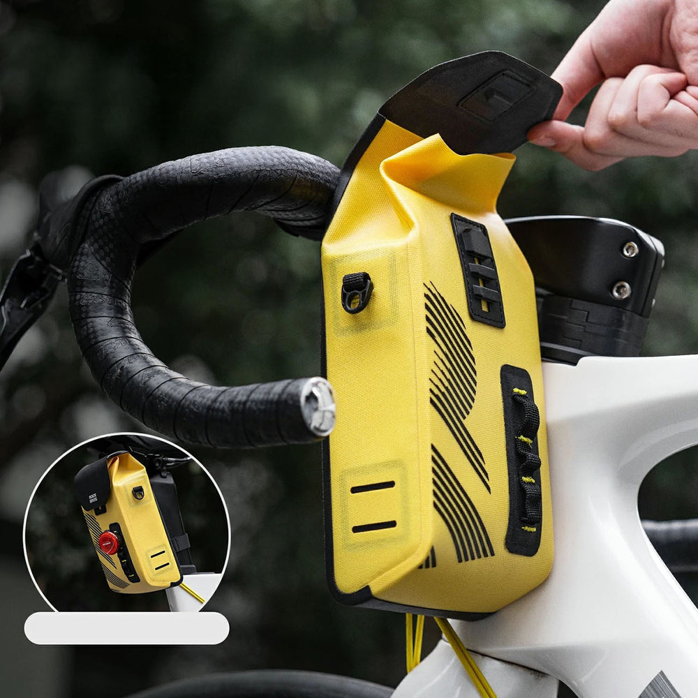 Rockbros AS-160 Waterproof Handlebar Bicycle Bag 1.3L - Yellow_5