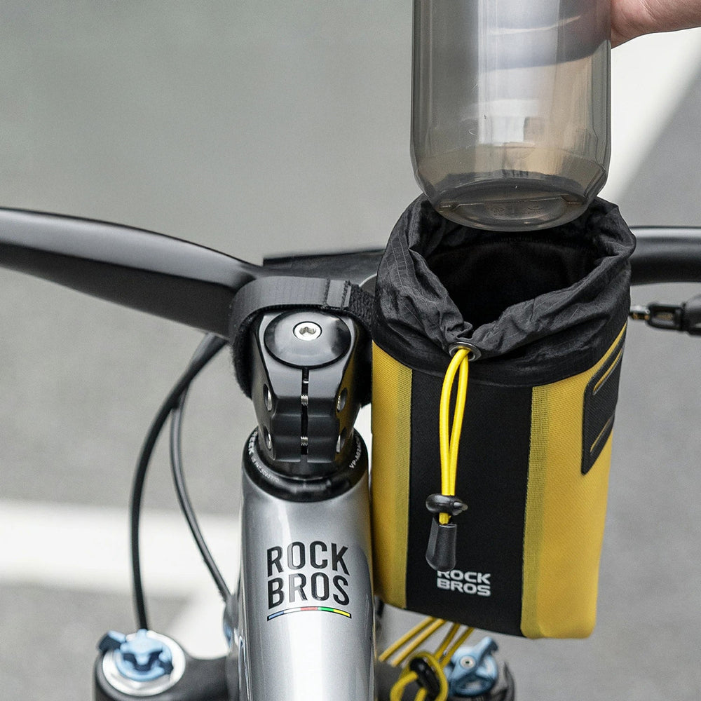 Rockbros AS-162 Waterproof Handlebar Bottle Bag - Yellow_2