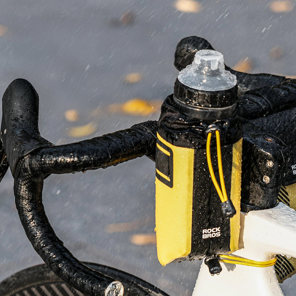Rockbros AS-162 Waterproof Handlebar Bottle Bag - Yellow_4
