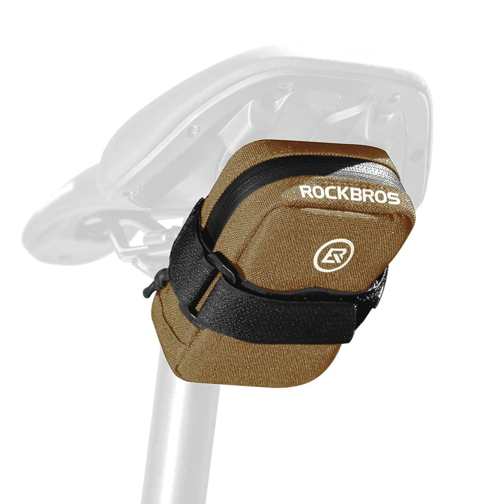 Rockbros F006 bicycle saddle bag 0.35 l - brown_0