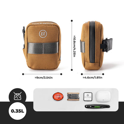 Rockbros F006 bicycle saddle bag 0.35 l - brown_2