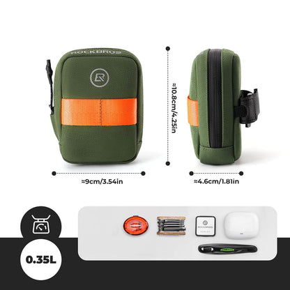 Rockbros F006 bicycle saddle bag 0.35 l - green_2