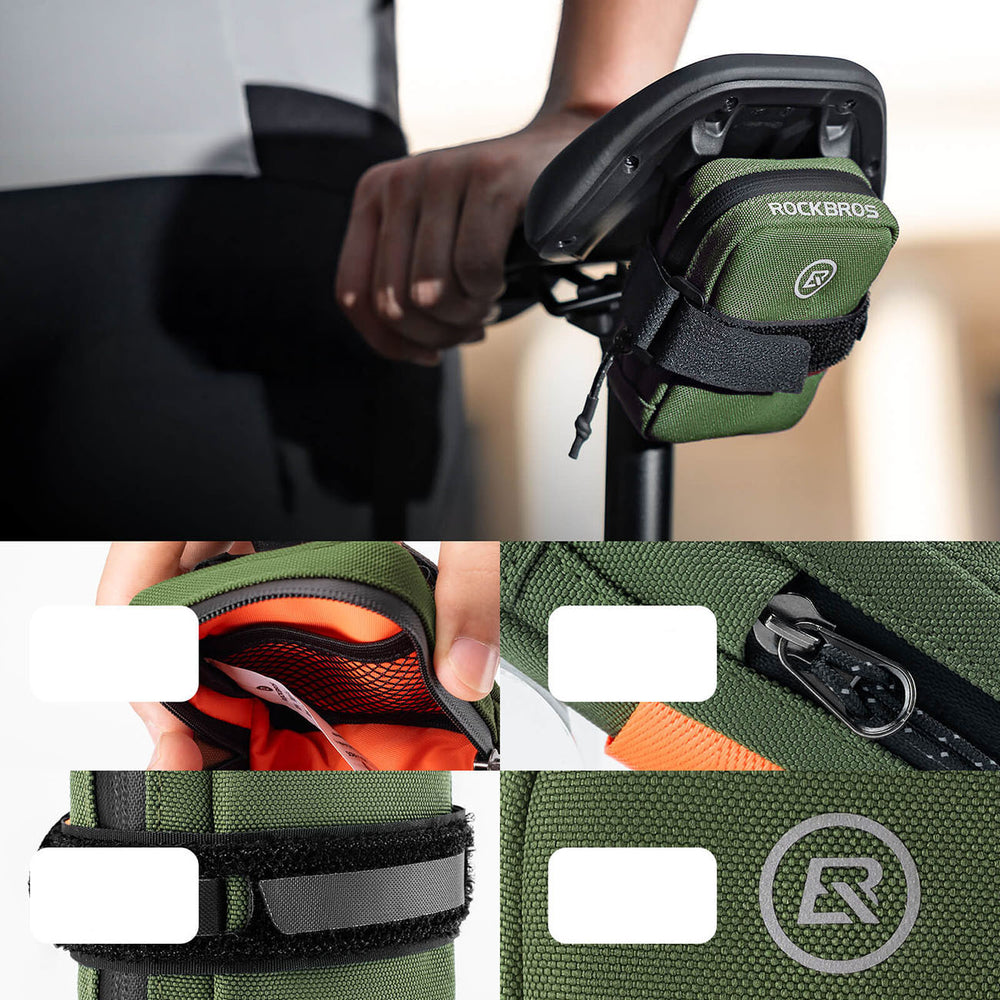 Rockbros F006 bicycle saddle bag 0.35 l - green_3