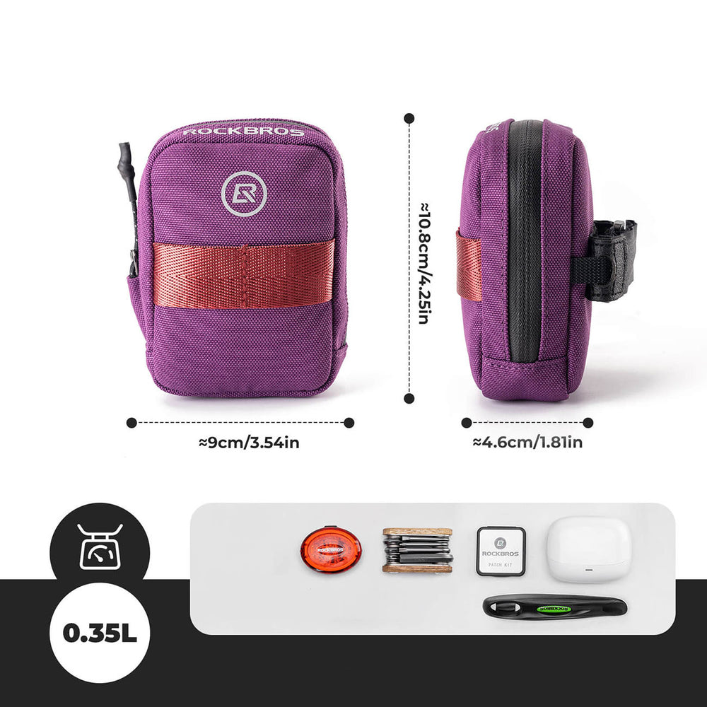 Rockbros F006 Bicycle Saddle Bag 0.35 l - Purple_2