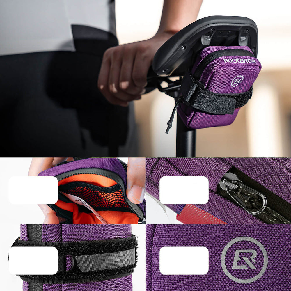 Rockbros F006 Bicycle Saddle Bag 0.35 l - Purple_3