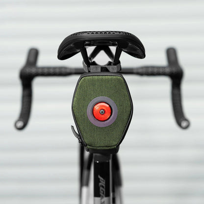 Rockbros C52-2 lightweight saddle bag with 250 mAh lighting - green_6