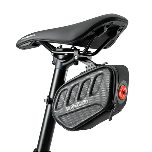 Rockbros C61 Bike Saddle Bag with Smart Rear Light 0.45L - Black_0