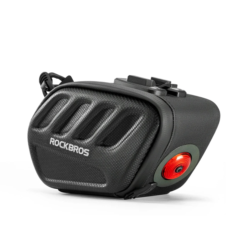 Rockbros C61 Bike Saddle Bag with Smart Rear Light 0.45L - Black_1