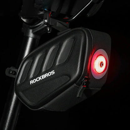 Rockbros C61 Bike Saddle Bag with Smart Rear Light 0.45L - Black_5