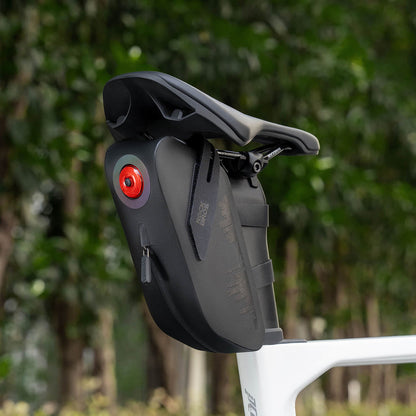 Rockbros AS-078-1 Bicycle Seat Bag with Smart Rear Light 0.8L - Black_10