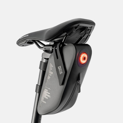 Rockbros AS-078-1 Bicycle Seat Bag with Smart Rear Light 0.8L - Black_1