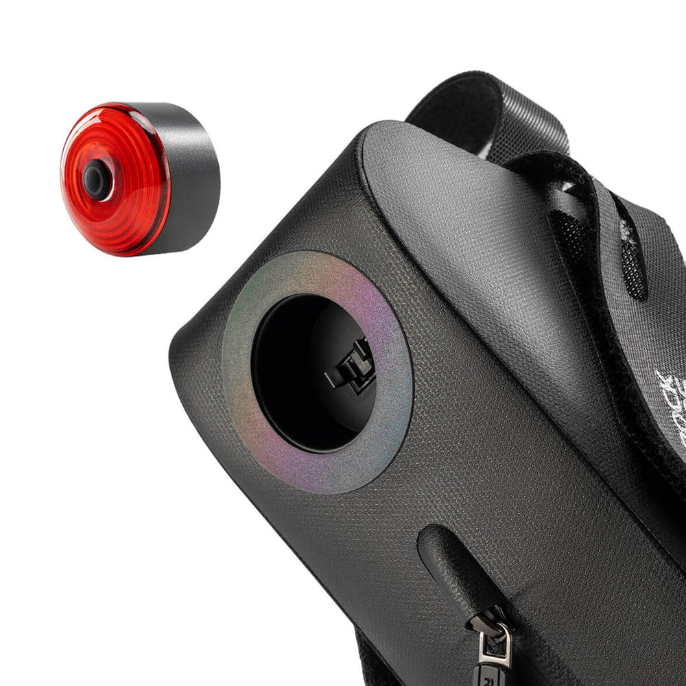 Rockbros AS-078-1 Bicycle Seat Bag with Smart Rear Light 0.8L - Black_2