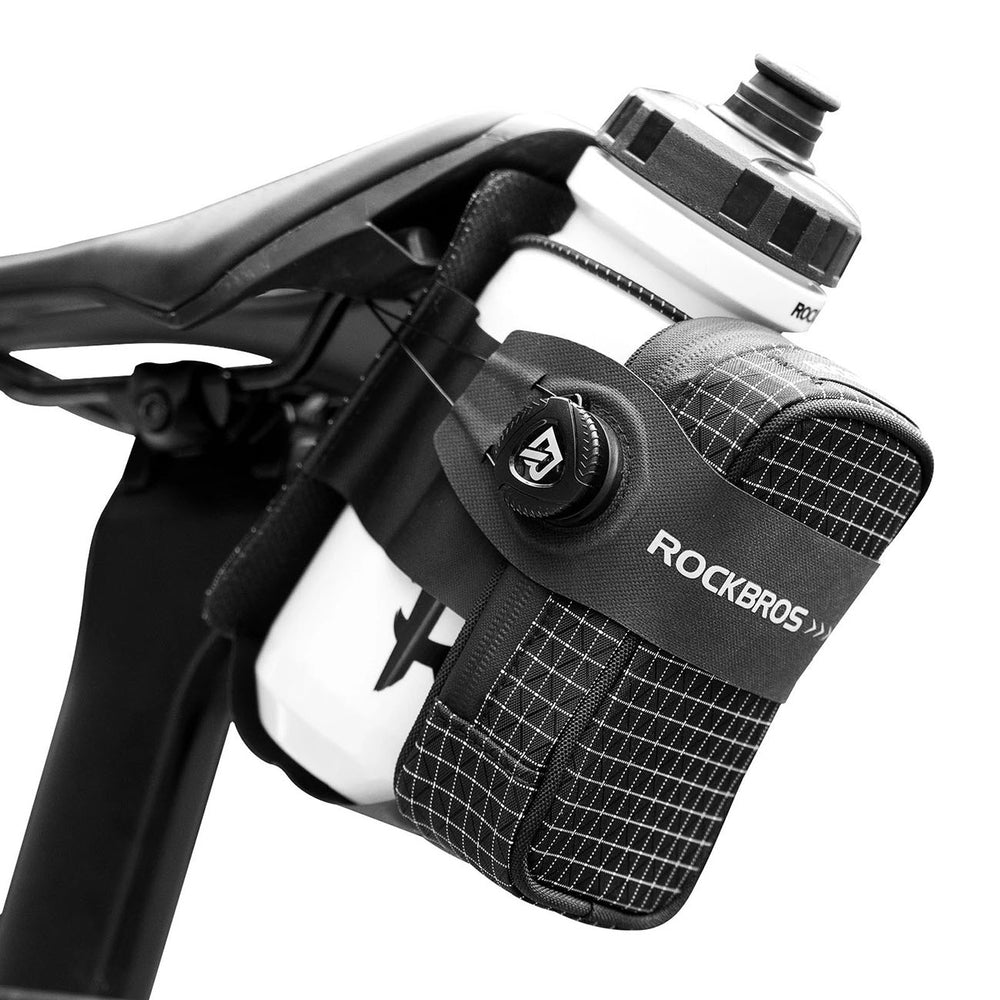 Rockbros P010 0.2L Bike Saddle Bag with 0.6L Bottle Holder - Black_1