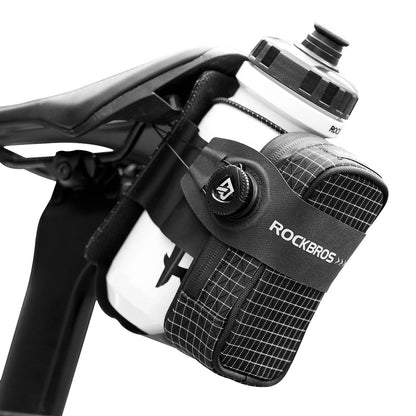 Rockbros P010 0.2L Bike Saddle Bag with 0.6L Bottle Holder - Black_1
