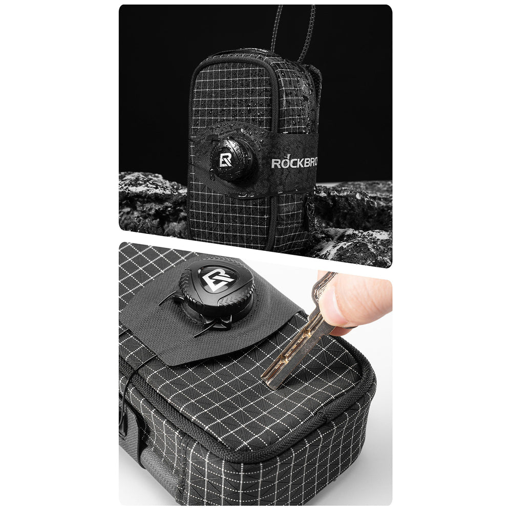 Rockbros P010 multifunctional saddle bag with bottle holder - black_9
