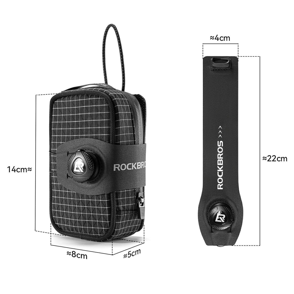 Rockbros P010 multifunctional saddle bag with bottle holder - black_1
