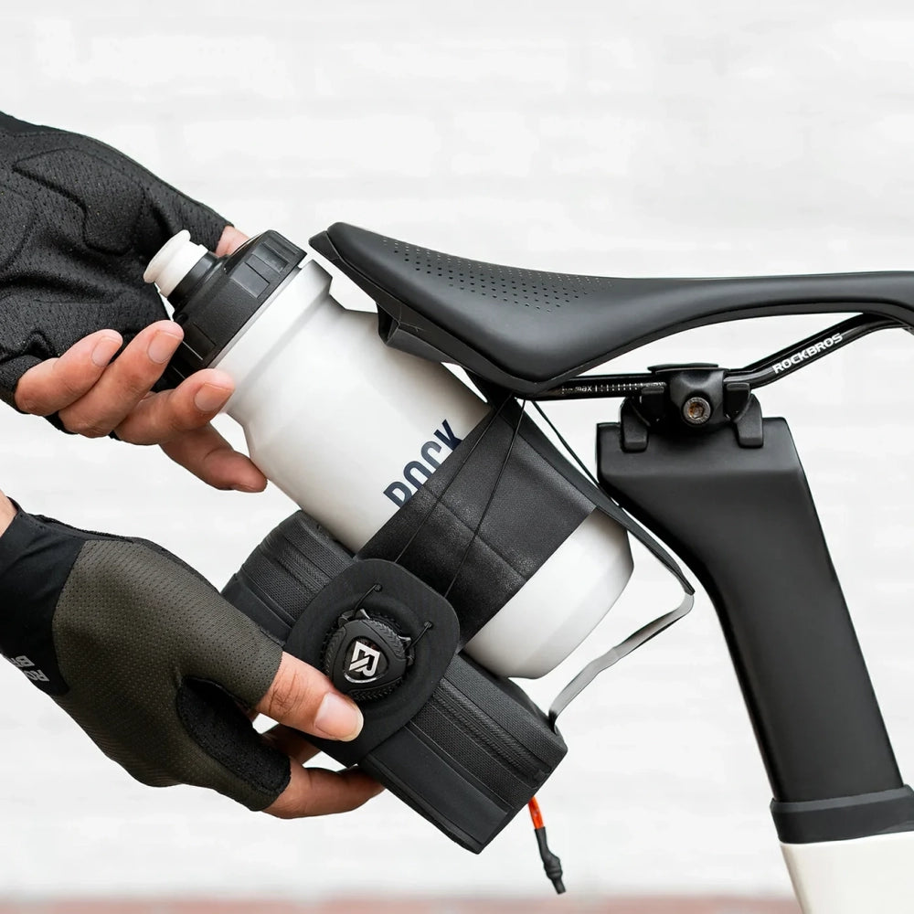 Rockbros AS-150 Waterproof Multifunctional Saddle Bag with Bottle Holder - Black_4