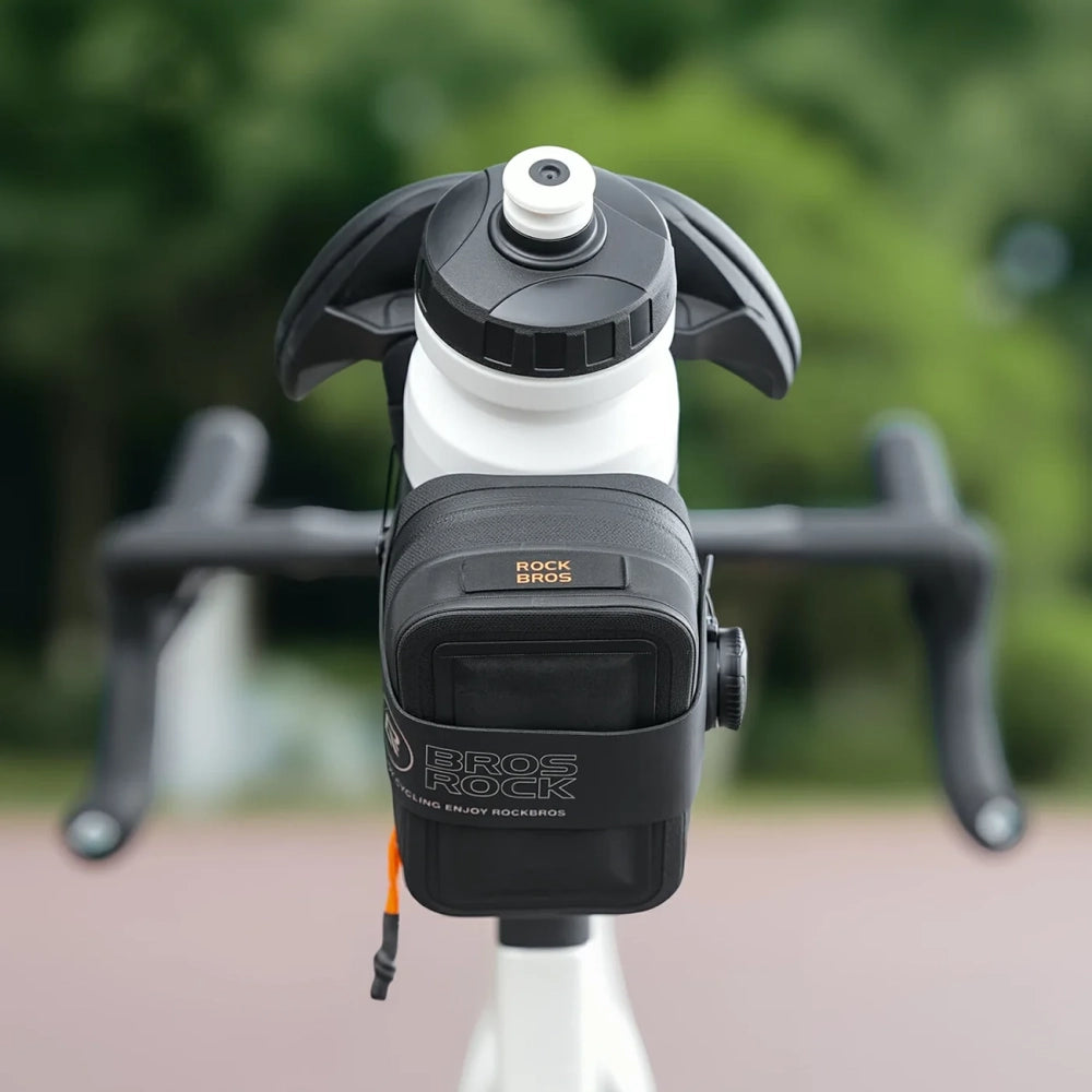 Rockbros AS-150 Waterproof Multifunctional Saddle Bag with Bottle Holder - Black_7
