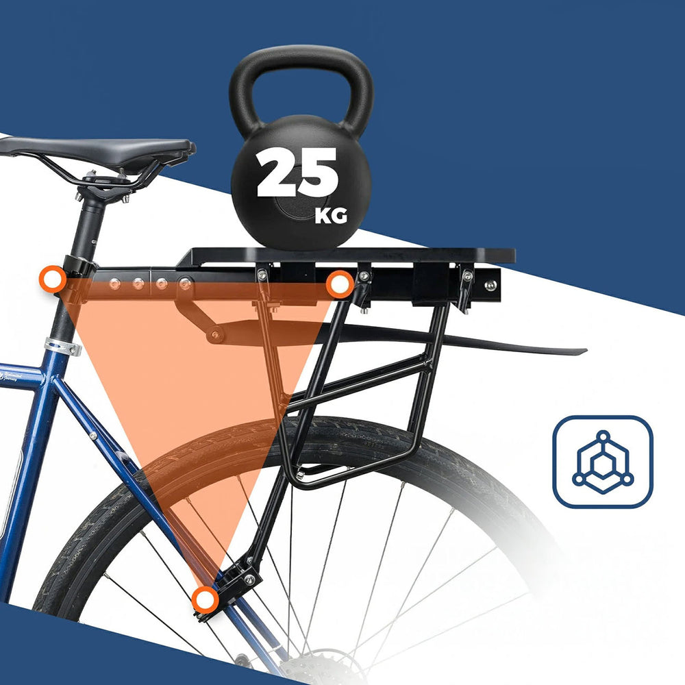 Rockbros RBHJ-1 Black Diamond Bike Rack with Mudguard and Quick Mount for 26-29" Mountain Bikes - Black_1