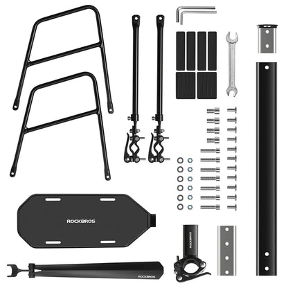 Rockbros RBHJ-1 Black Diamond Bike Rack with Mudguard and Quick Mount for 26-29" Mountain Bikes - Black_5
