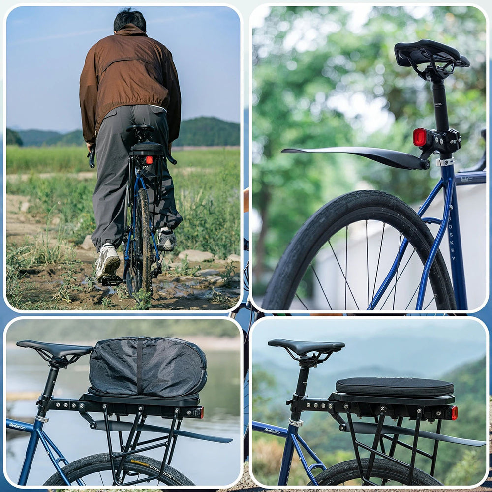 Rockbros RBHJ-1 Black Diamond Bike Rack with Mudguard and Quick Mount for 26-29" Mountain Bikes - Black_6