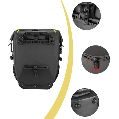 Rockbros AS-001 Waterproof Trunk Bag 27L - Black_2