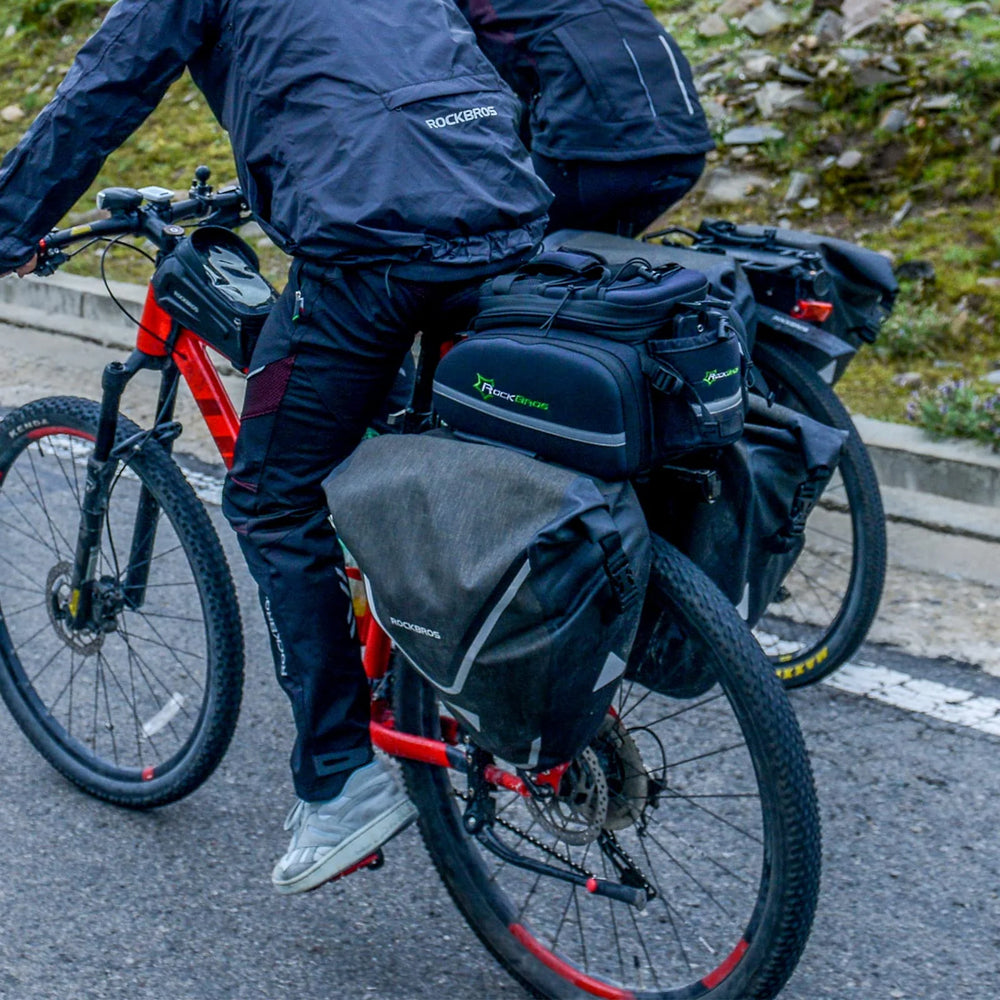 Rockbros AS-001-3BG Waterproof 20L Bike Pannier Rack Bag - Black_3