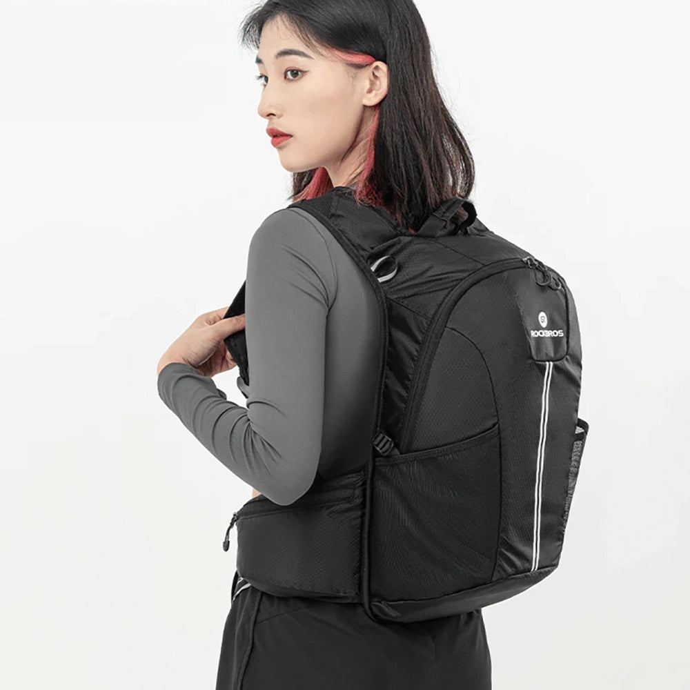 Rockbros H9 city backpack 20 l lightweight waterproof - black_8
