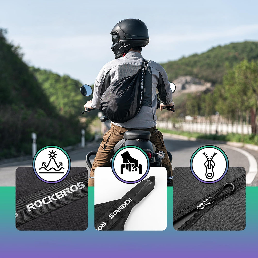 Rockbros H34 Backpack with Helmet Holder - Black_3