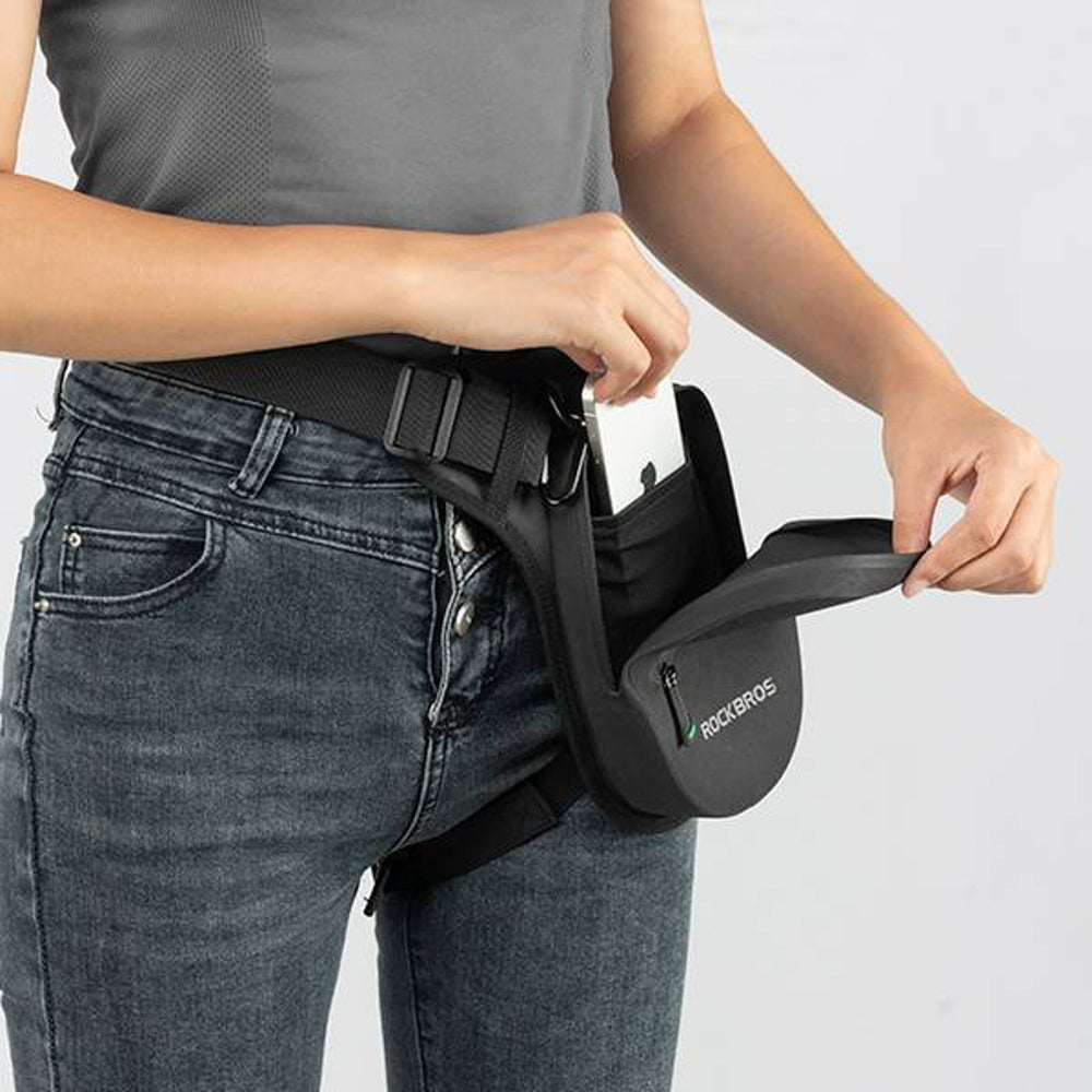 Rockbros AS-081 Motorcycle Thigh or Hip Bag 1L - Black_4