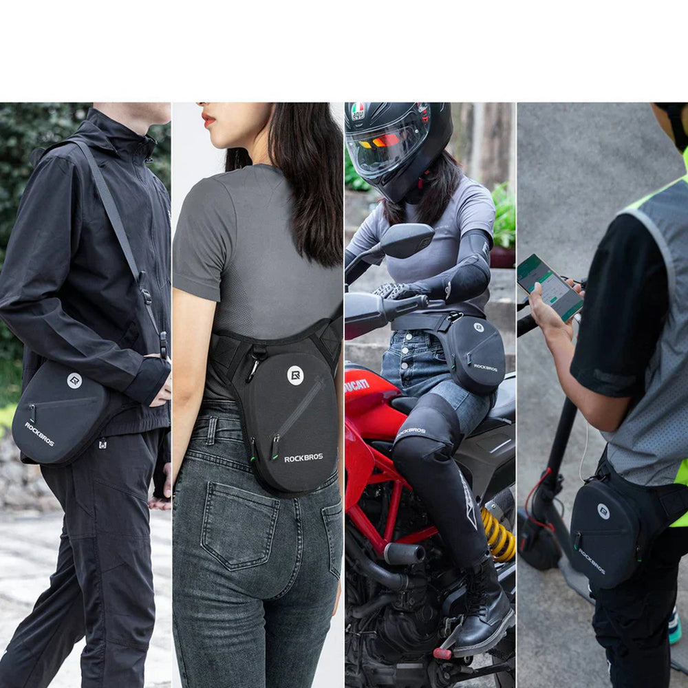 Rockbros AS-081 Motorcycle Thigh or Hip Bag 1L - Black_5