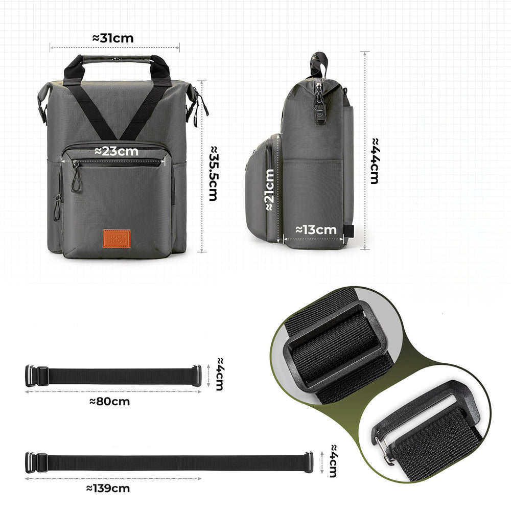 Rockbros H43 Backpack for Brompton Folding Bike - Gray_3