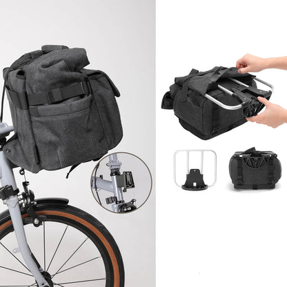 Rockbros H46 Backpack Saddlebag Handlebar Bag - Gray_2